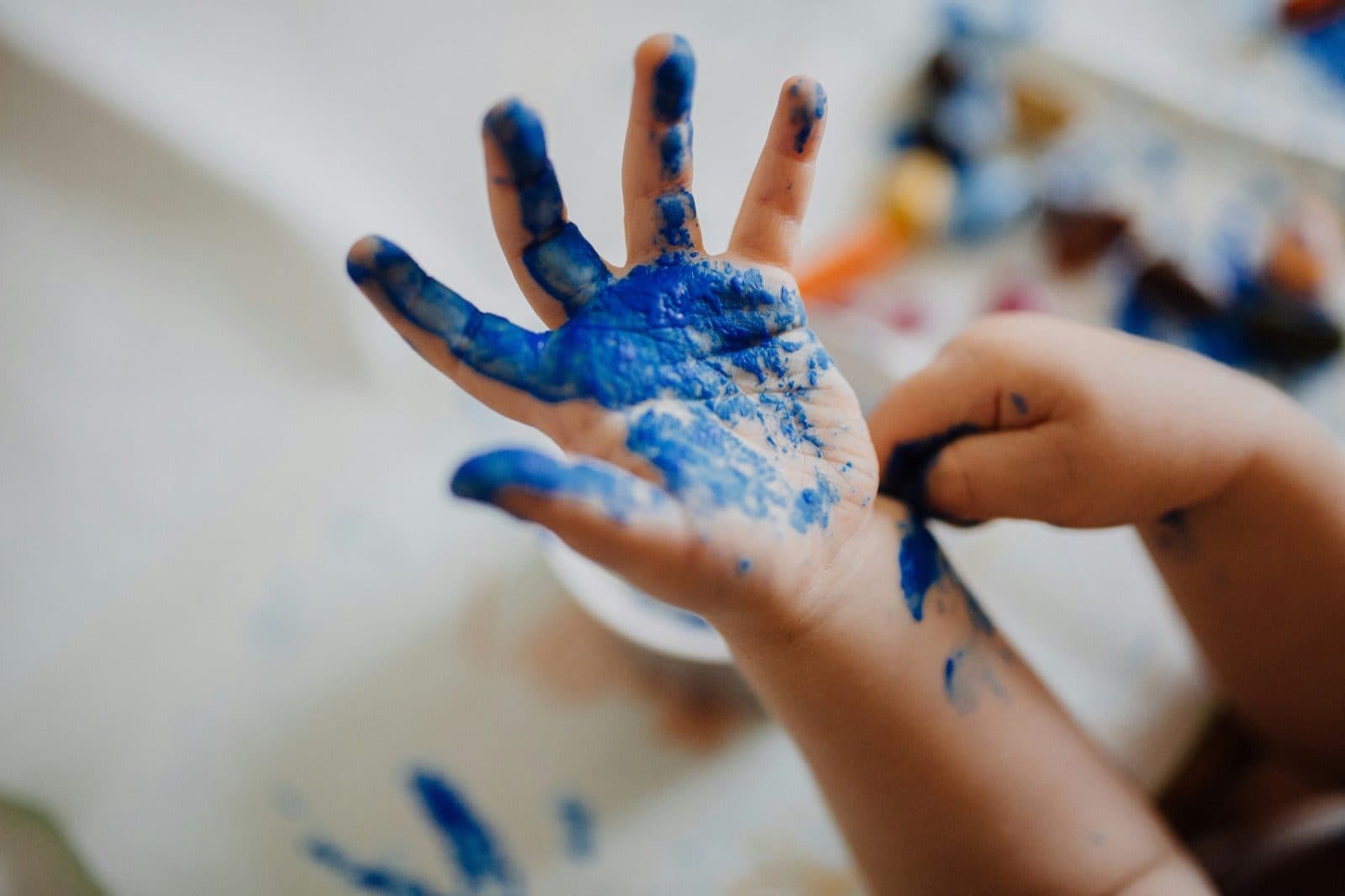Child engaging in kids ministry activity